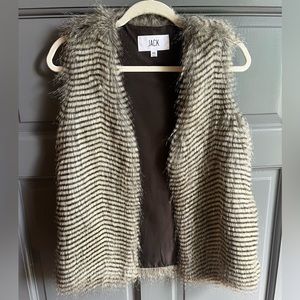 Faux‎ Fur Boho Gray/Brown Vest